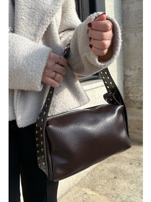 bahwar Zımbalı  Vegan Deri Kadın Omuz Çantası – Günlük Şık El ve Kol Çantası