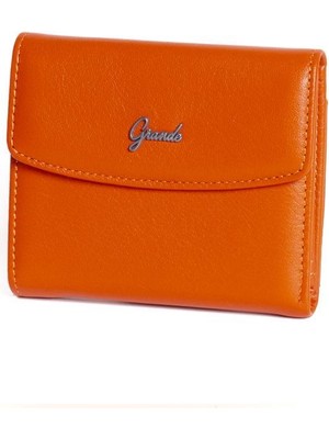 Grande Gerçek Deri Kadın Cüzdanı Hakiki Deri Küçük Boy