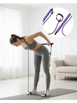 Pilates Bar Direnç Aleti Duruş Geliştirici ve Kas Güçlendirici