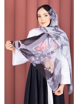 ECN Kemer Desen Premium Şal Serisi Gri