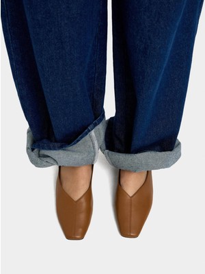 Parfois Kadın Üst Dikişli Deri Babet