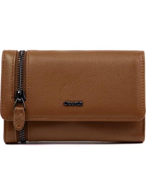 Grande Gerçek Deri Kadın Cüzdanı Orta Boy Hakiki Deri