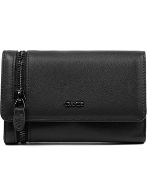 Grande Gerçek Deri Kadın Cüzdanı Orta Boy Hakiki Deri