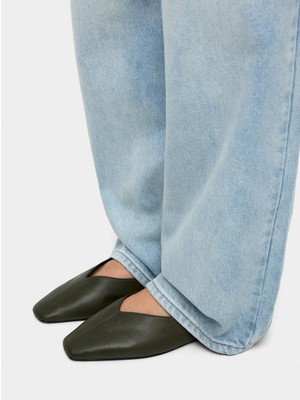 Parfois Kadın Üst Dikişli Deri Babet