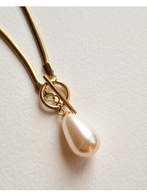 MoM's Collection Nina Inci Uçlu Kalın Zincir 316L Çelik Kolye