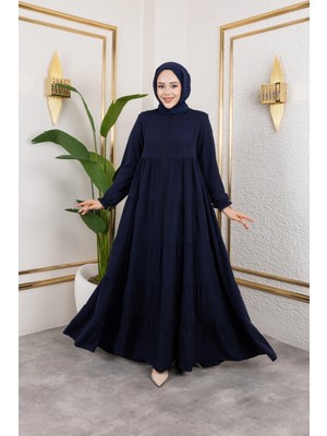 Butik Medine Ipeği 5 Kat Büzgülü Mevlana Feracce