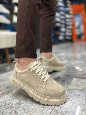 Flamex KB-702 Kuback Bej Süet Günlük Erkek Ayakkabı