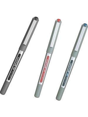 Uni Roller Kalem 0.7 UB-157 Mavi - Siyah - Kırmızı 3 Lü