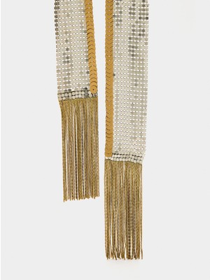 Parfois Saçaklı Iki Renkli Fular Tarzı Kolye