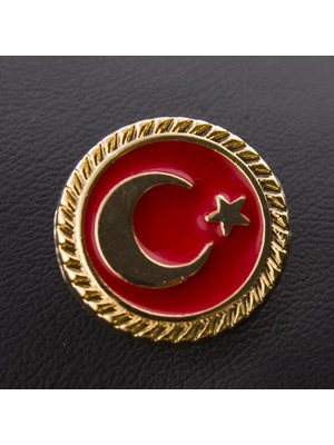 Zero Land Storozde Ay Yıldız Yaka Rozet-Sarı