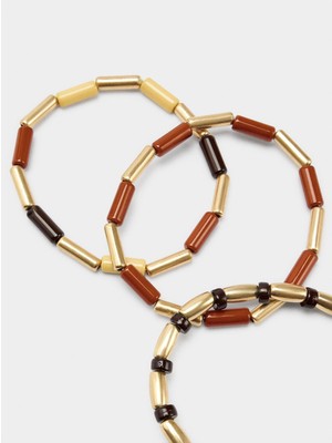 Parfois Silindirik Boncuklu Elastik Bileklik Seti