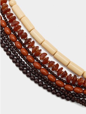 Parfois Resin Boncuklu Çoklu Kolye