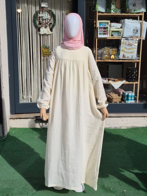 Nurul Kisve Hac Umre ve Günlük Müslin Çocuk Elbisesi