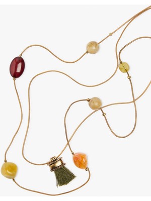 Parfois Boncuklu Uzun Çift Kolye