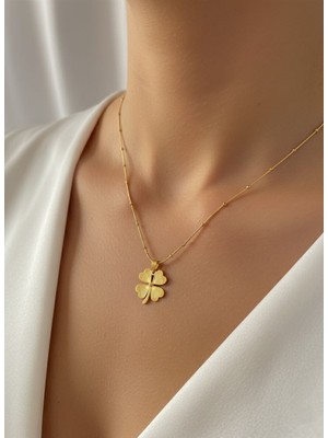 Stilbenim.com Çelik Yonca Kolye