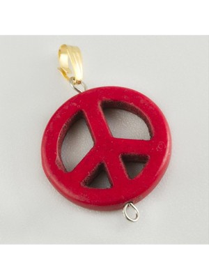 Zero Land Storozde Barış Turkuaz Doğaltaş Kolye Ucu-Pembe