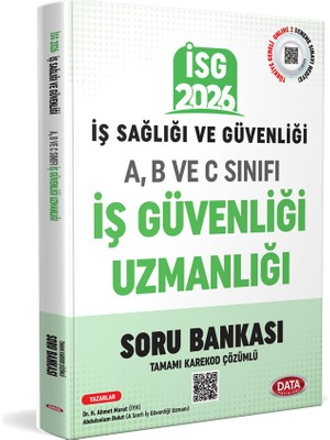Data Yayınları Data 2026 İSG İş Sağlığı Güvenliği A, B ve C İş Güvenliği Uzmanlı