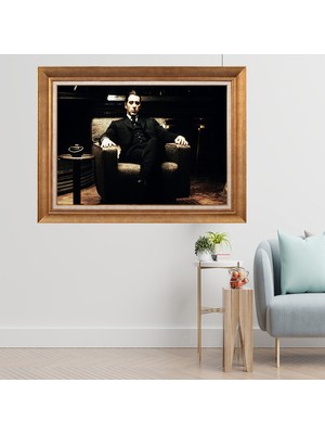 Giyense Altın Varaklı Çerçeveli Paspartulu  Tablo GTY135