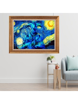 Giyense Altın Varaklı Çerçeveli Paspartulu  Tablo GTY578