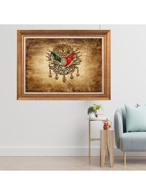 Giyense Altın Varaklı Çerçeveli Paspartulu  Tablo GTY278