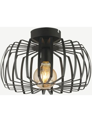 Bella Maison Etoile Metal Plafonyer Avize Siyah (30X70 Cm)