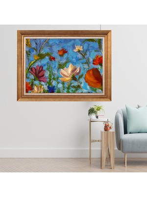 Giyense Altın Varaklı Çerçeveli Paspartulu  Tablo GTY694