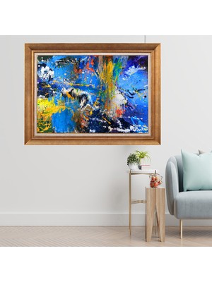 Giyense Altın Varaklı Çerçeveli Paspartulu  Tablo GTY149