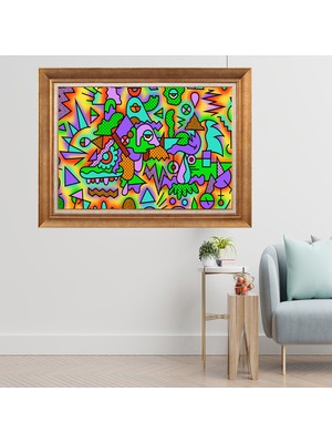 Giyense Altın Varaklı Çerçeveli Paspartulu  Tablo GTY497