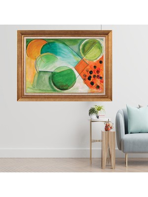 Giyense Altın Varaklı Çerçeveli Paspartulu  Tablo GTY808