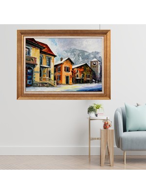 Giyense Altın Varaklı Çerçeveli Paspartulu  Tablo GTY716