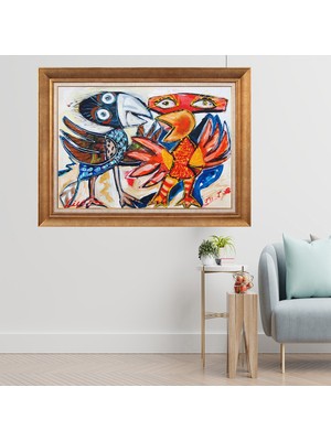 Giyense Altın Varaklı Çerçeveli Paspartulu  Tablo GTY232