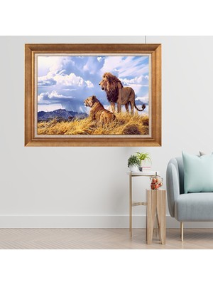 Giyense Altın Varaklı Çerçeveli Paspartulu  Tablo GTY276