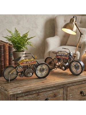 Eco Lounge Yarış Motoru Tasarımlı Masaüstü Saat