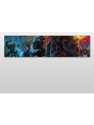 Technopa Hayvanlar Kanvas Tablo - 60x20cm