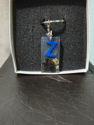 Miina Aksesuar Epoksi  Isminize Özel  Harf  Anahtarlık