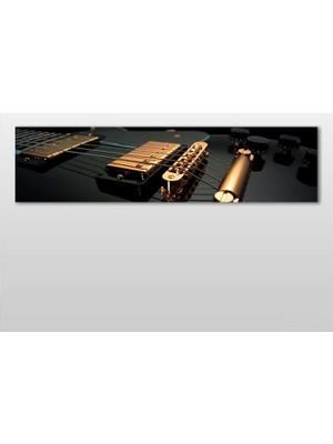 Technopa Gitar Telleri Kanvas Tablo - 120x40cm