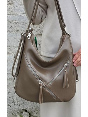 Çantam Gelsin Kadın 5 Bölmeli Iki Ana Bölmeli Omuz ve Sırt Çantası