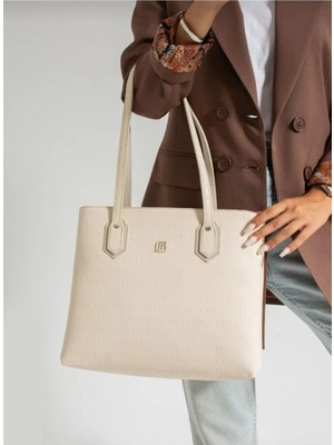 Kadın Krem El Omuz Çantası