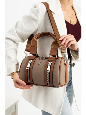 Mega Polo Kadın Silindir Model El ve Omuz Çantası