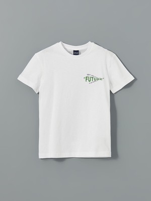 Lc Waikiki Yeni Sezon Bisiklet Yaka Baskılı Erkek Çocuk Tişört