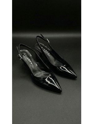 Emienza Beıng 1.sınıf Rugan ve Vegan Deri Sivri Burun Topuklu Ayakkabı