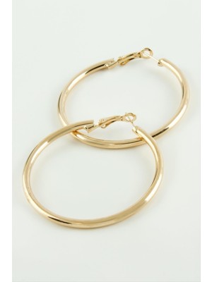 Zero Land Storozde Metal Halka Küpe 3 Cm-Gümüş Rengi