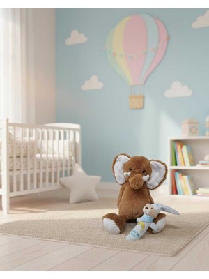 Toyaso Uyku Arkadaşım Fil Peluş & Vık Vık Sevimli Ayıcık Set Yenidoğan Bebek Seti