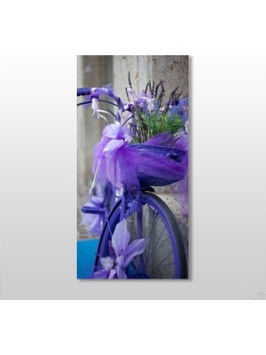 Technopa Mor Bisiklet Kanvas Tablo - 20x30cm