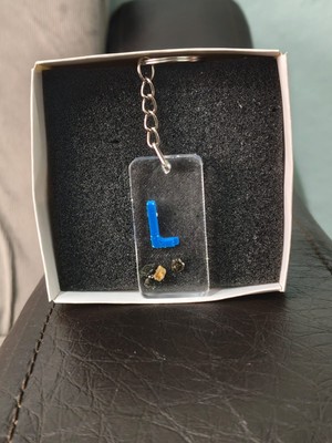 Miina Aksesuar Epoksi Isminize Özel Harf Anahtarlık