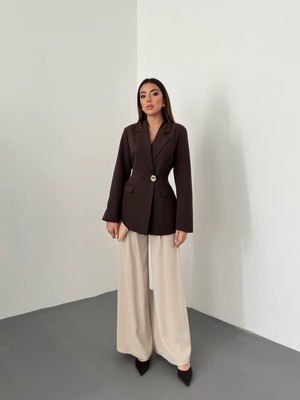 Lokadi Kadın Belden Oturtmalı Blazer Ceket
