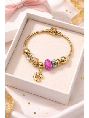 Pandora Bileklik Ay-Kalp Motifli