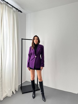 Lokadi Kadın Belden Oturtmalı Blazer Ceket