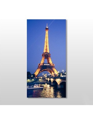 Technopa Eyfel Kulesi Gece Kanvas Tablo - 70x105cm