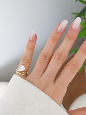 Venüs Design Çelik Tek Taş Serçe Parmak Yüzük (Ayarlanabilirdir)